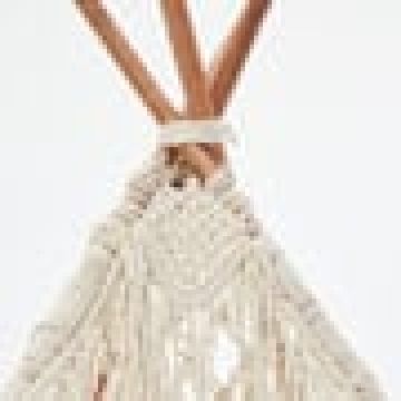 Boho Μακραμέ Διακοσμητική Τέντα Teepee Hale 122x122cm Natural - 