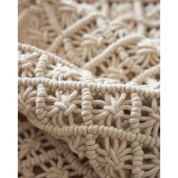 Boho Βαμβακερή Macrame Τραβέρσα Runner Willow 40x150cm Τραβέρσα (40x150cm) Σοκολά - 