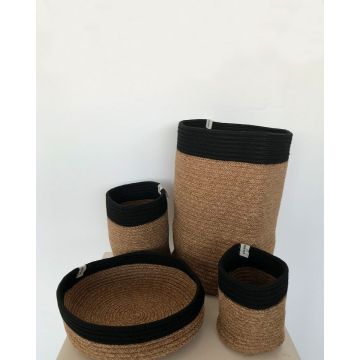 Δίχρωμο Καλάθι Πλεκτό Οικολογικό Lona - 