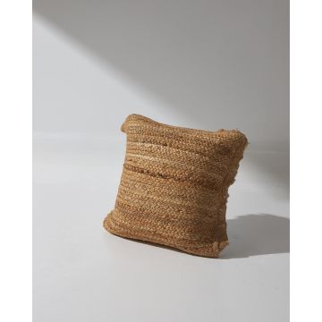 Οικολογικό Boho Διακοσμητικό Μαξιλάρι Γιούτα με Κρόσσια Lalika 40x40cm 40x40cm Μπεζ - 