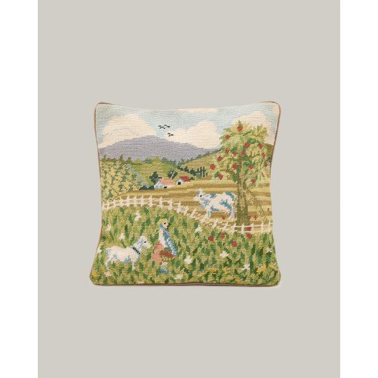 Διακοσμητικό Μαξιλάρι με Κέντημα Goblen Λιβάδι 45x45cm 45x45cm Multi