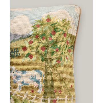 Διακοσμητικό Μαξιλάρι με Κέντημα Goblen Λιβάδι 45x45cm 45x45cm Multi - 