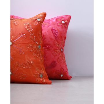 Διακοσμητική Μαξιλαροθήκη Ταφτάς Jaipur 40x40cm - 