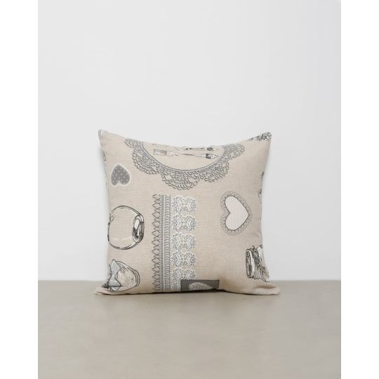 Διακοσμητιή μαξιλαροθήκη Abruzzo με διάφορες παραστάσεις Μπεζ