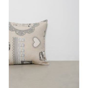 Διακοσμητιή μαξιλαροθήκη Abruzzo με διάφορες παραστάσεις Μπεζ - 