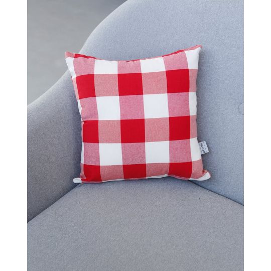 Διακοσμητική θήκη Cabanna με μεγάλο καρώ σχέδιο 35x35cm