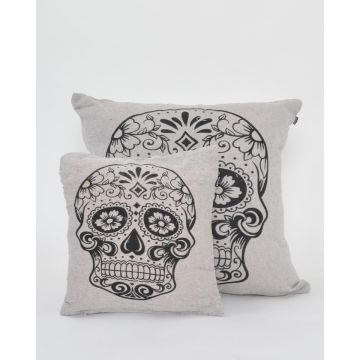 Διακοσμητική Μαξιλαροθήκη The Skull Día de los Muertos  σε 4 Αποχρώσεις.  Διακοσμητική Μαξιλαροθήκη The Skull Día de los Muertos  σε 4 Αποχρώσεις.