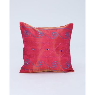 Διακοσμητική Ροζ Μαξιλαροθήκη Ταφτάς 40x40cm Ροζ