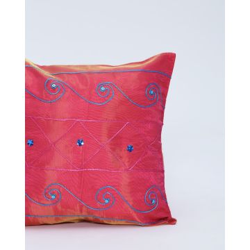 Διακοσμητική Ροζ Μαξιλαροθήκη Ταφτάς 40x40cm Ροζ - 