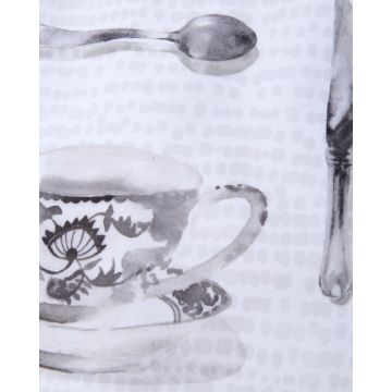 Βελούδινη Διακοσμητική Oxford Mαξιλαροθήκη English Breakfast 40x40 2cm - 