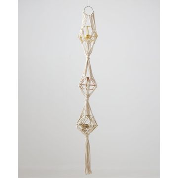 Boho Βαμβακερό Χειροποίητο Macrame Για Γλάστρα Elm 99cm Μπεζ Boho Βαμβακερό Χειροποίητο Macrame Για Γλάστρα Elm 99cm Μπεζ