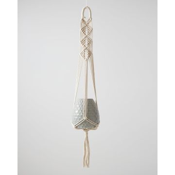Boho Βαμβακερό Χειροποίητο Macrame Για Γλάστρα Cedar 99cm Μπεζ Boho Βαμβακερό Χειροποίητο Macrame Για Γλάστρα Cedar 99cm Μπεζ