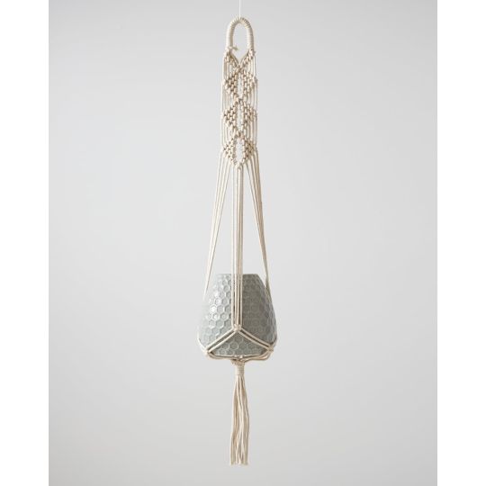 Boho Βαμβακερό Χειροποίητο Macrame Για Γλάστρα Cedar 99cm Μπεζ Boho Βαμβακερό Χειροποίητο Macrame Για Γλάστρα Cedar 99cm Μπεζ