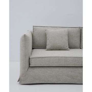 Τριθέσιος Υφασμάτινος Καναπές με Αποσπώμενο Κάλυμμα Nanterre 98x210cm - 