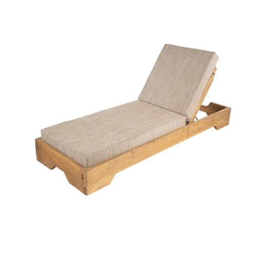 Ξύλινη Ξαπλώστρα με Μαξιλάρι Chizu 70x200x22cm