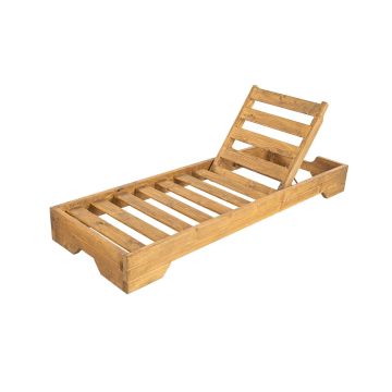 Ξύλινη Ξαπλώστρα με Μαξιλάρι Chizu 70x200x22cm - 