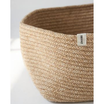 Boho Natural Παραλληλόγραμμο Πλεκτό Οικολογικό Καλάθι Lona 30x40x20cm Natural - 