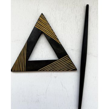 Ξύλινη Δέστρα Αγκράφα Κουρτίνας Diamond 8