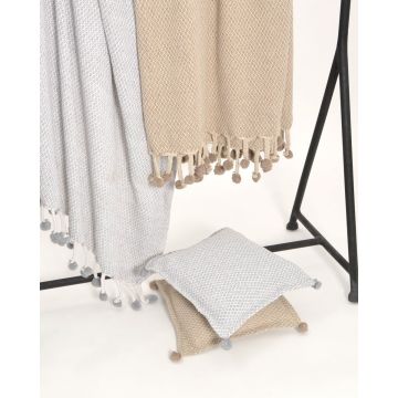 Βαμβακερό Ριχτάρι Grande με Pompom σε 2 Αποχρώσεις