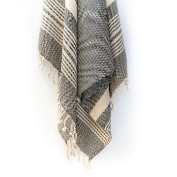 Βαμβακερή Chevron Πετσέτα Παρεό με Κρόσσια Elis 90x160cm Παρεό | 90x160cm - 