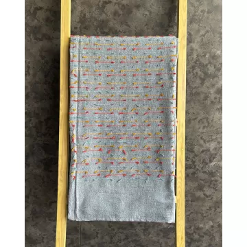 Γκρι Ριχτάρι με Σχέδιο Χρωματιστές Γραμμές Lala Γκρι