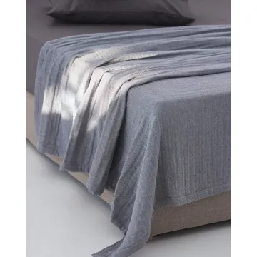 Βαμβακερή Μονόχρωμη Κουβέρτα- Ριχτάρι Dalita