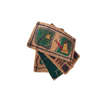 Πατάκι Ποδόμακτρο Εισόδου από Κοκοφοίνικα Σχέδιο Καρότα 40x70cm 40x70cm Καφέ - 