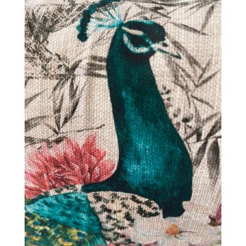 Αδιάβροχη Μαξιλαροθήκη Digital Print Σχέδιο Παγώνι Alimia 50x50cm 50x50cm Multi - 