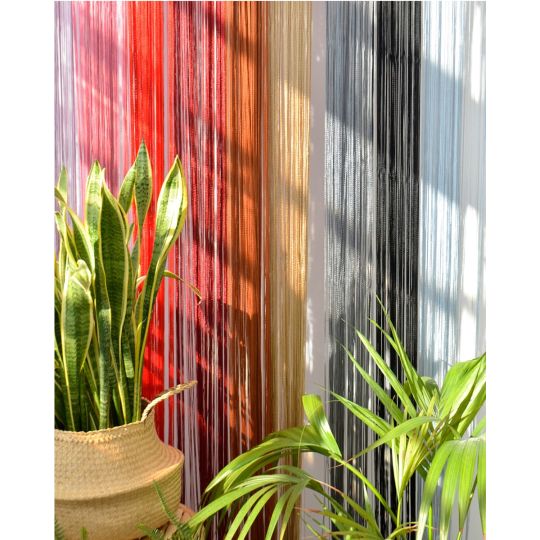 Έτοιμη Ραμμένη Κουρτίνα Κρόσσι 100x250cm Macaroni Στενό Φύλλο (90x250cm)