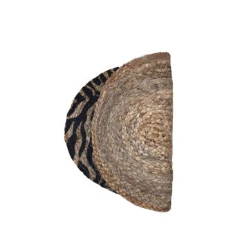 Ψάθα Πλεκτό Οικολογικό Οβάλ Χαλί Γιούτας Gimlet Design 7 40x60cm 40x60cm Μπεζ - 