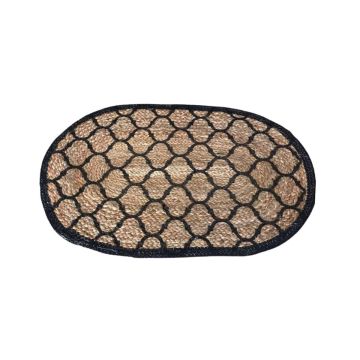 Ψάθα Πλεκτό Οικολογικό Οβάλ Χαλί Γιούτας Gimlet Design 17 50x80cm 50x80cm Μπεζ - 