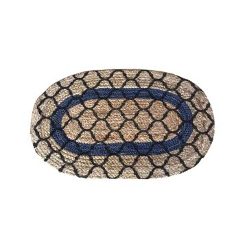 Ψάθα Πλεκτό Οικολογικό Οβάλ Χαλί Γιούτας Gimlet Design 17 50x80cm 50x80cm Μπεζ - 