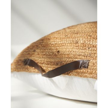 Οικολογικό Boho Διακοσμητικό Μαξιλάρι Διπλής Όψης Γιούτα-Βαμβάκι Kirani - 