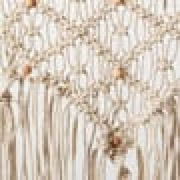 Boho Διακοσμητικό Τοίχου Macrame 3 Πλεξούδες Anusha 40x70cm 40x70cm Εκρού - 