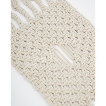 Boho Βαμβακερό Macrame Σετ 4 Τεμαχίων Σουπλά Maya 20x30cm 20x30cm Natural - 