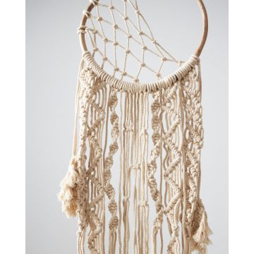 Boho Διακοσμητικό Τοίχου Macrame με Κρόσσια Levu 30x60cm Σοκολά -  Boho Διακοσμητικό Τοίχου Macrame με Κρόσσια Levu 30x60cm Σοκολά -
