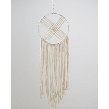 Boho Διακοσμητικό Τοίχου Macrame με Κρόσσια Orion 30x60cm Natural