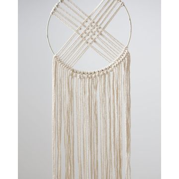 Boho Διακοσμητικό Τοίχου Macrame με Κρόσσια Orion 30x60cm Natural - 