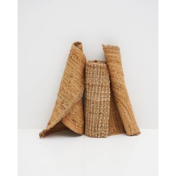 Ψάθα Πλεκτό Οικολογικό Boho Χαλάκι Γιούτα Pesante 50x80cm 50x80cm - 