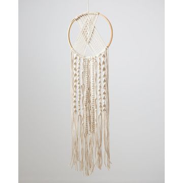 Boho Διακοσμητικό Τοίχου Macrame με Κρόσσια Silas 30x60cm Natural