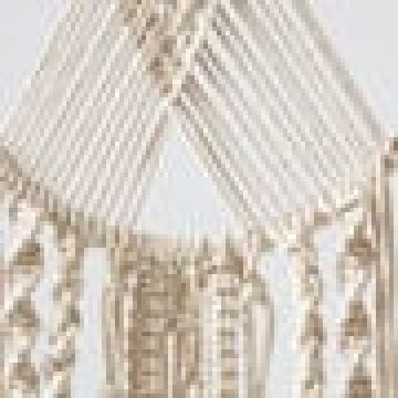 Boho Διακοσμητικό Τοίχου Macrame με Κρόσσια Silas 30x60cm Natural - 