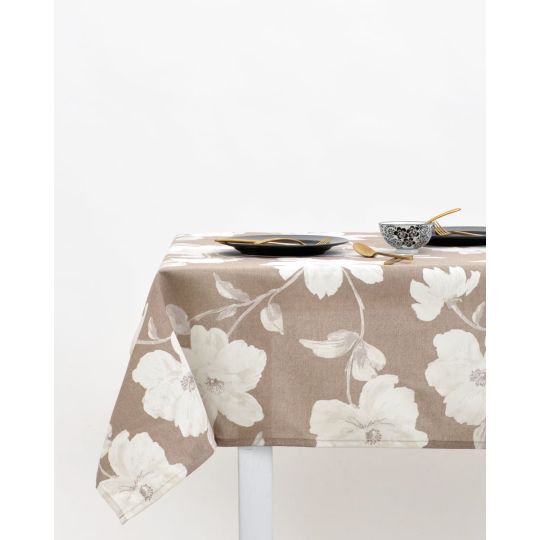 Τραπεζομάντηλο Σχέδιο Λουλούδι Fiore Σοκολά