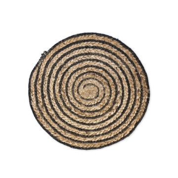 Ψάθα Πλεκτό Οικολογικό Δίχρωμο Σουπλά από Γιούτα Hawai 38cm