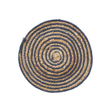 Ψάθα Πλεκτό Οικολογικό Δίχρωμο Σουπλά από Γιούτα Hawai 38cm - 