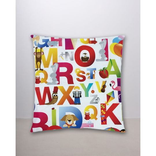 Διακοσμητική μαξιλαροθήκη Learn με τύπωμα με την αλφάβητο Multi