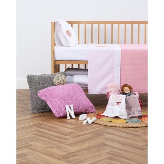 Σετ 2 τεμ Βρεφικά Σεντόνια Κούνιας Βαμβάκι Περκάλι Calculator Κούνιας (115x167cm)