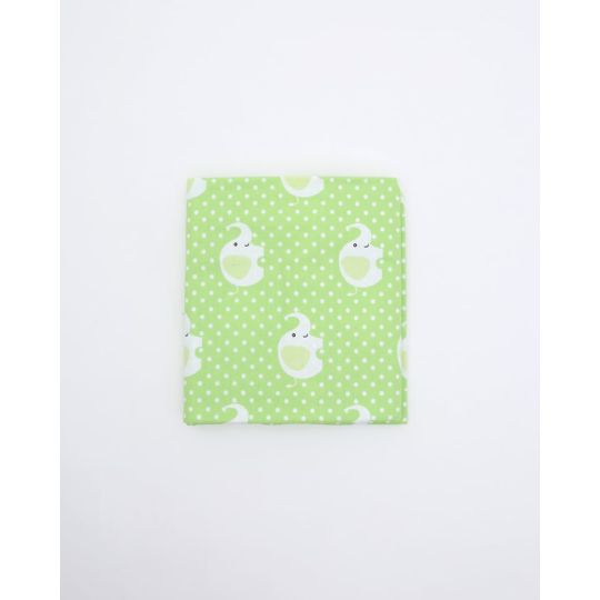 Βαμβακερό Βρεφικό Λαχανί Σεντόνι Λίκνου Elephant 80x110cm Λίκνου (80x110cm) Λαχανί