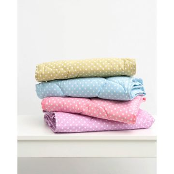 Βαμβακερή Βρεφική Πάντα Κούνιας Πουά Σχέδιο 37x155cm