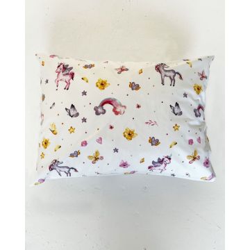 Βαμβακερή Παιδική Εμπριμέ Μαξιλαροθήκη Unicorns & Butterflies 50x70cm 50x70cm