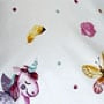 Βαμβακερή Παιδική Εμπριμέ Μαξιλαροθήκη Unicorns & Butterflies 50x70cm 50x70cm - 